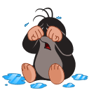 Gif animé taupe pleurs
